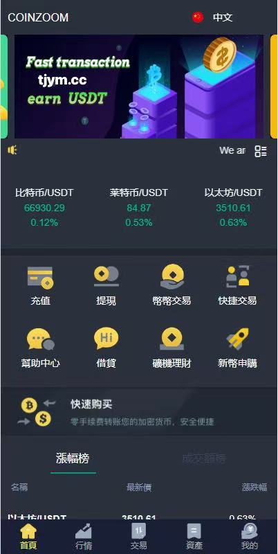新版UI交易所系统/海外微盘系统/币币合约期权交易源码/秒合约时间盘/海外源码多语言-开泰海外源码网