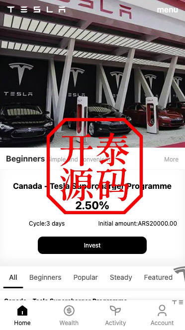 新UI特斯拉投资理财#海外理财#投资返利#完美运营